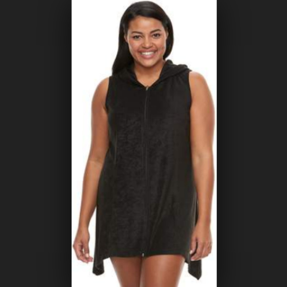 terry swim cover up plus size